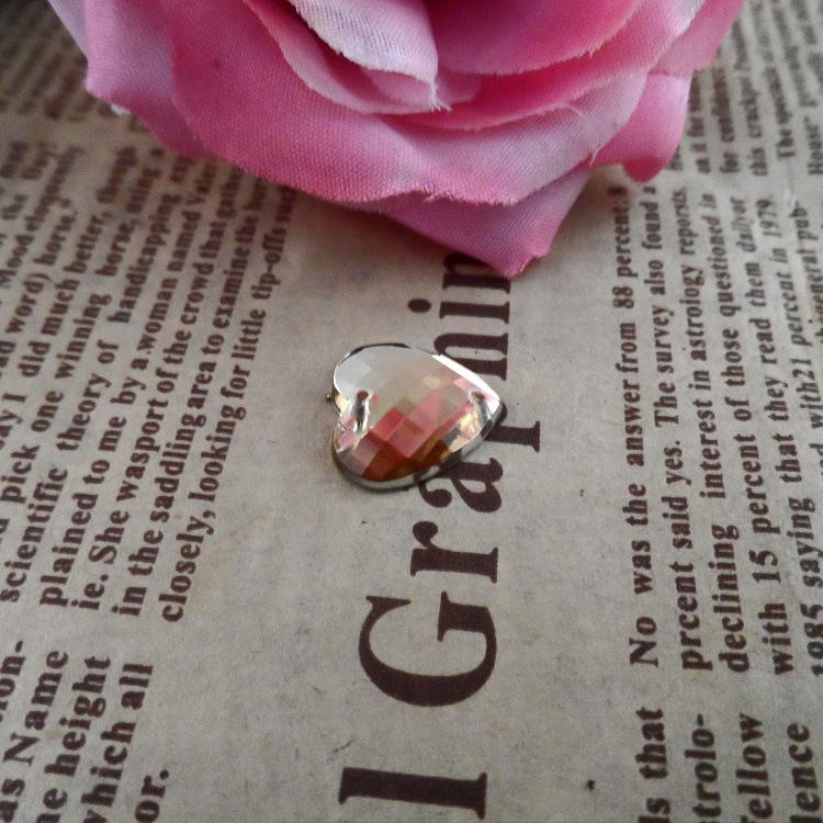 Acrylic Mesh Heart-Shaped Rhinestones for DIY Jewelry