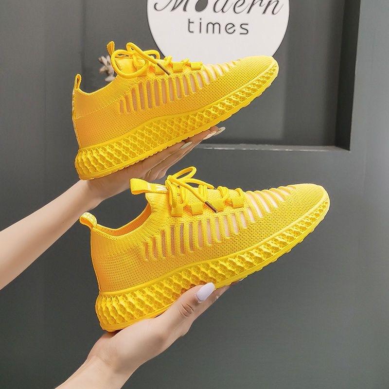 

Summer hollow mesh women s shoes multi-color optional soft sole versatile fashion trendy women s shoes sports travel shoes 35 жёлтый