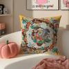 Cambodian Buddha Print Art Cushion Cover Pillowcase Short Plush Invisible Zipper Room Sofa Cushion Cover