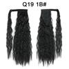 Synthetic Long Curly Clip In Hair Extensions Ponytail Hair Wig Heat-Resistant Curly Pony Tail Wig For Women