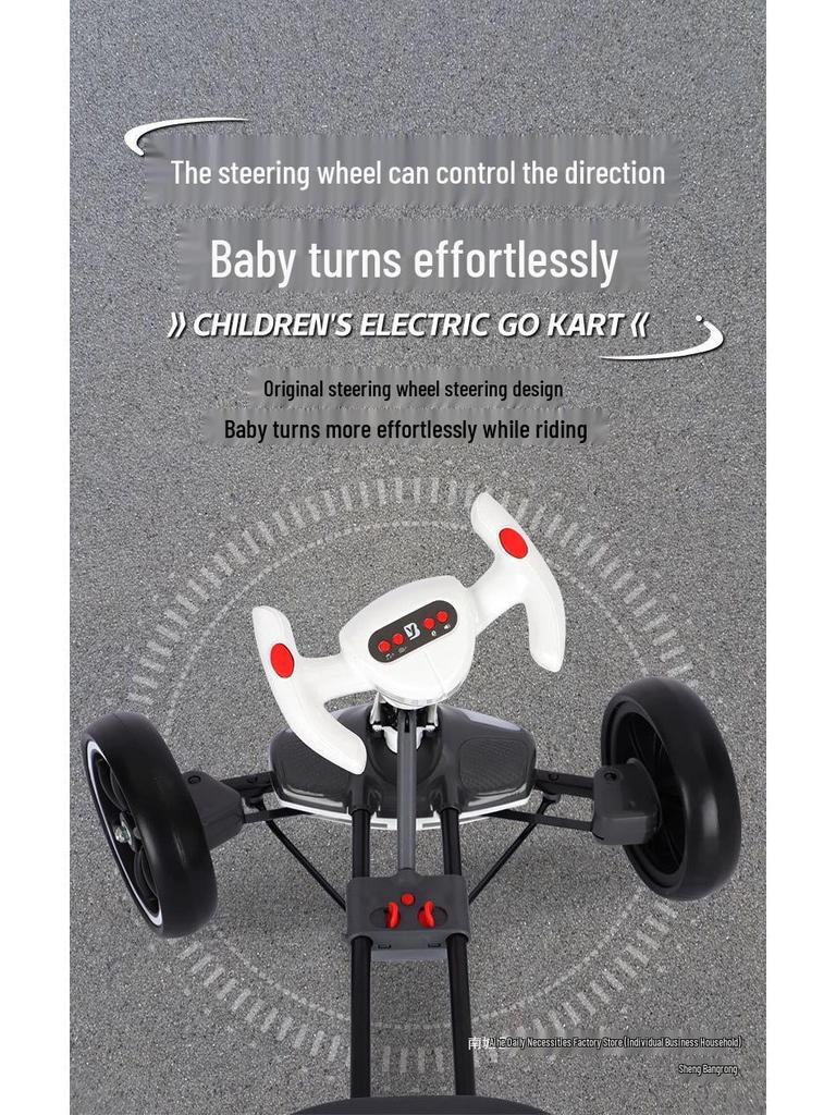 Foldable Electric Go-Kart for Kids, Ages 2-6 – Portable, No Assembly Required