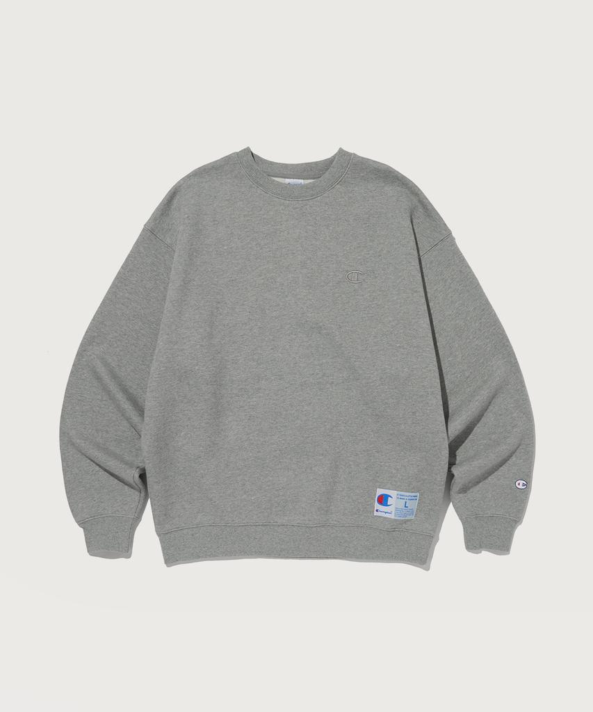 Champion Super Fleece Cotton Crewneck Sweatshirt Normal Grey