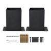 Post Base Bracket Kit Solid Steel for Wood or Concrete Floors Versatile 2Pcs