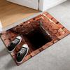 Water-absorbing Bathroom Carpet Non-slip Bedroom Door Rug Optical Illusion Doormat  Home Decor