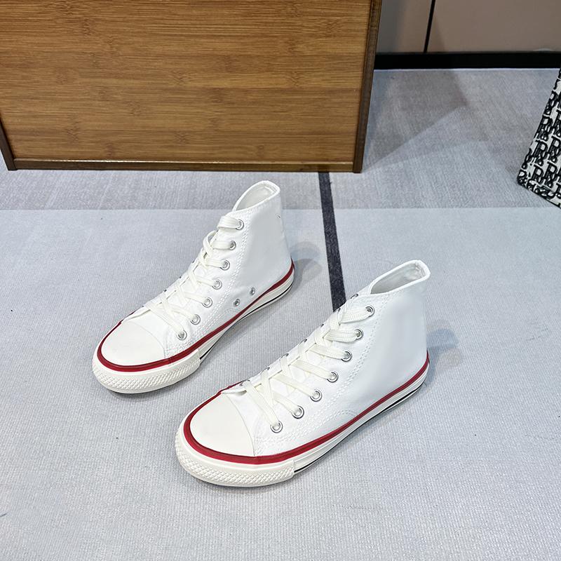 Women's Fashion 2025 Vulcanized Shoes Woman Sneakers New Rainbow Retro Canvas Shoes Flat Fashion Comfortable High Shoes Women