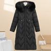 Fashion Winter Woman Coats Hooded Faux Fur Collar Thick Warm Plus Size Long Parkas Loose Women's Jackets