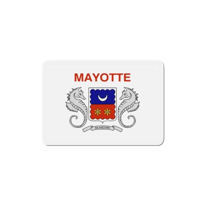 Aimant Drapeau - Mayotte - 8 Cm - Multicolore - 50 Pièces - Résine Synthétique