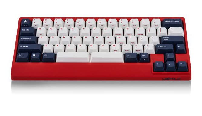 Leopold FC650MDS WhiteBlueStar Mechanical Keyboard English US Layout 65 Keys Wired Connection MX Speed Silver 65% USB-C (CHERRY Axis)