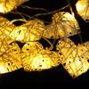 Rattan Rattan Decor Ornament 2.8in Woven Heart Pendant Heart Rattan Ball  Wedding Scene