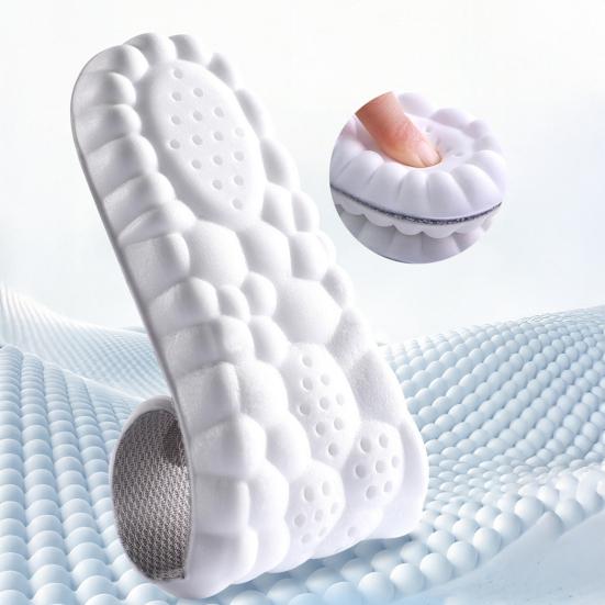 2 Pairs Memory Foam Sports Insoles for Men Women Breathable Shock Absorption Shoe Inserts Trim-to-Fit Ergonomic Foot Support Inserts