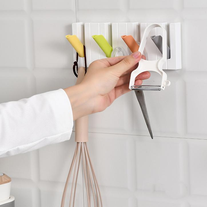 2PCS Piano Hooks Clothes No Punch Back Door Clothes Hat Key Hooks Entry Piano Keys Hats Bags Entryway