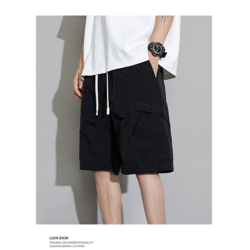 

Men s Cargo Shorts Casual Drawstring Elastic Waist Pocket Shorts Loose Fit Summer Streetwear M