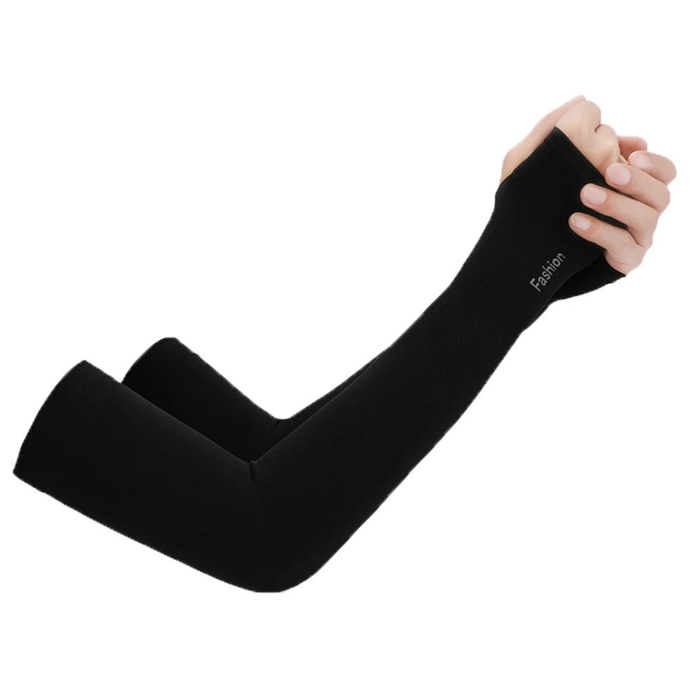 2PCS Cycling Arm Sleeves Ice Fabric Anti-UV Sunscreen Running Cycling Sleeve Outdoor Sport Cycling Unisex Arm Warmers Men Women