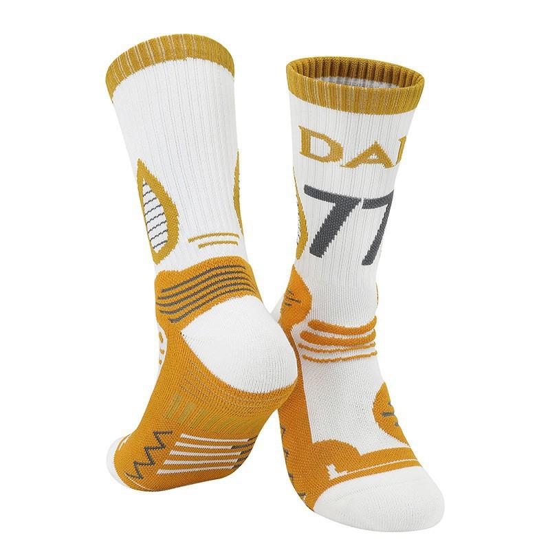 City Version Fans Basketball Socks Actual Combat Towel Bottom Elite Socks Summer Thickened High-Top Medium Tube Socks Men'S Sports Socks