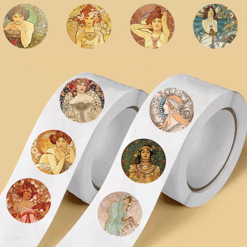 500PCS Penguin Roll Sticker Nostalgia Aesthetic Loptop Coffee Luggage Living Room Refrigerator Phone Guitar Paintings Stickers