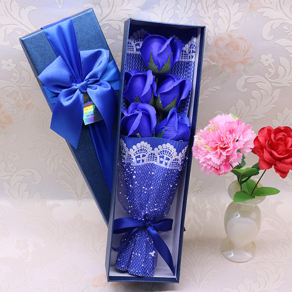 Rose Soap Flower Floral Bouquet Gift Box for Mother’s Day Wedding Party Present