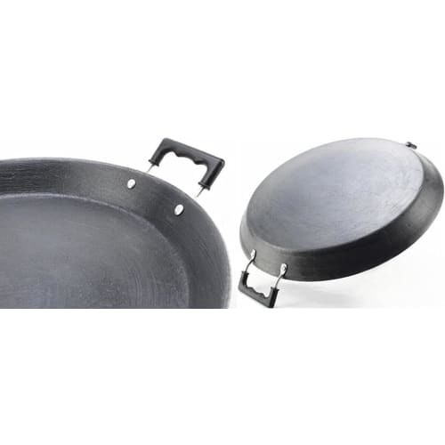 Farigrut Nanbu Ironware Extra Large Iron Pot, Uncoated, for Gyoza, Yakiniku, Frying Pan, Okonomiyaki, Iron Plate, BBQ, Round, Multi-Purpose, Durable,