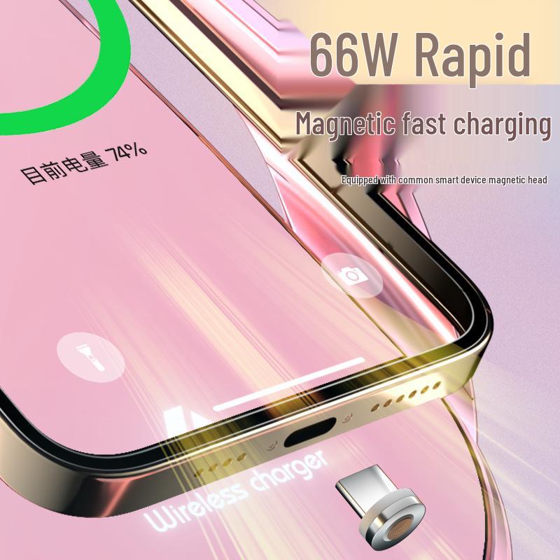 M4 Magic Clip 66W Fast Magnetic Wireless Charging Phone Holder for Car