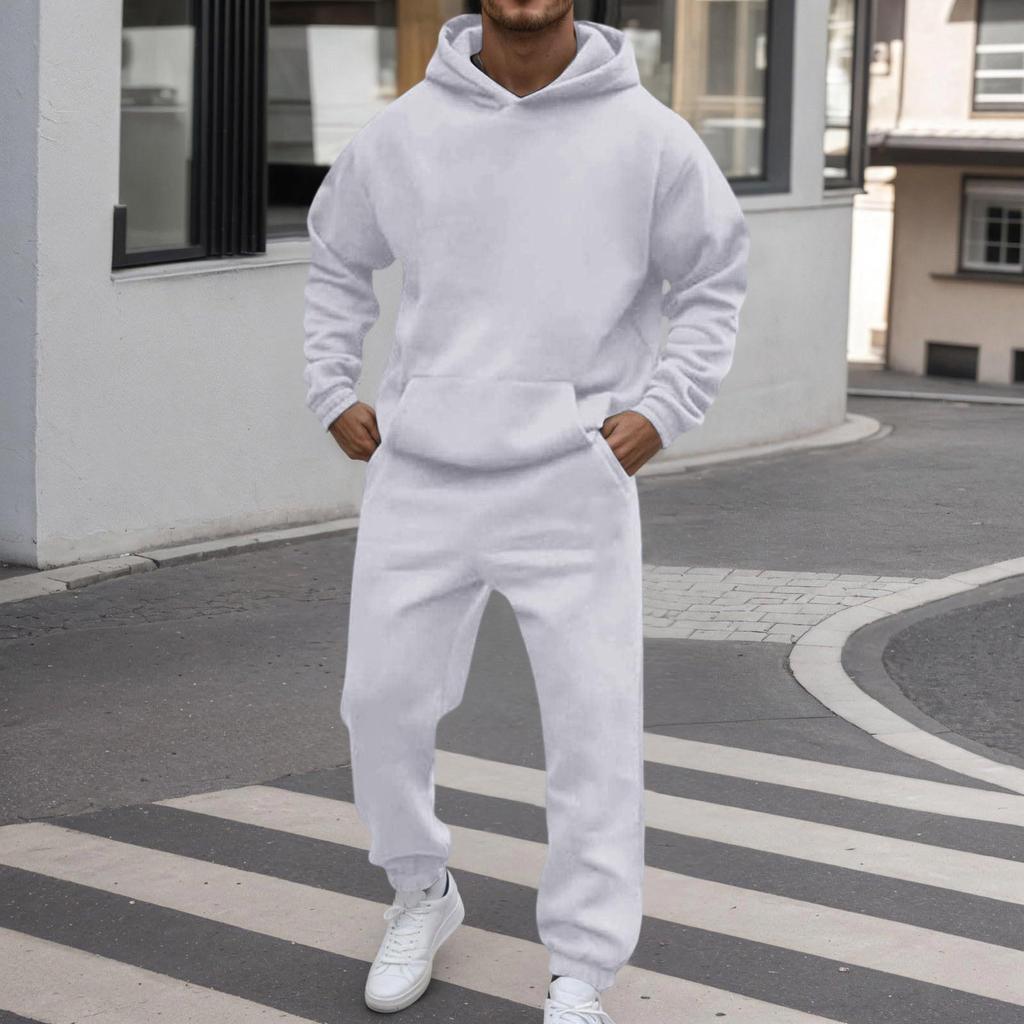 Conjunto de Chándal Unisex - Color Ajuste Holgado Ropa de Invierno a Juego para Parejas