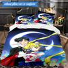 Christmas Anime Princess 3pcs K-pop Music Group Bedding set,Ideal for Bedroom, Dormitory,Including Duvet Cover And 2pcs Pillowcases,Fan Gifts