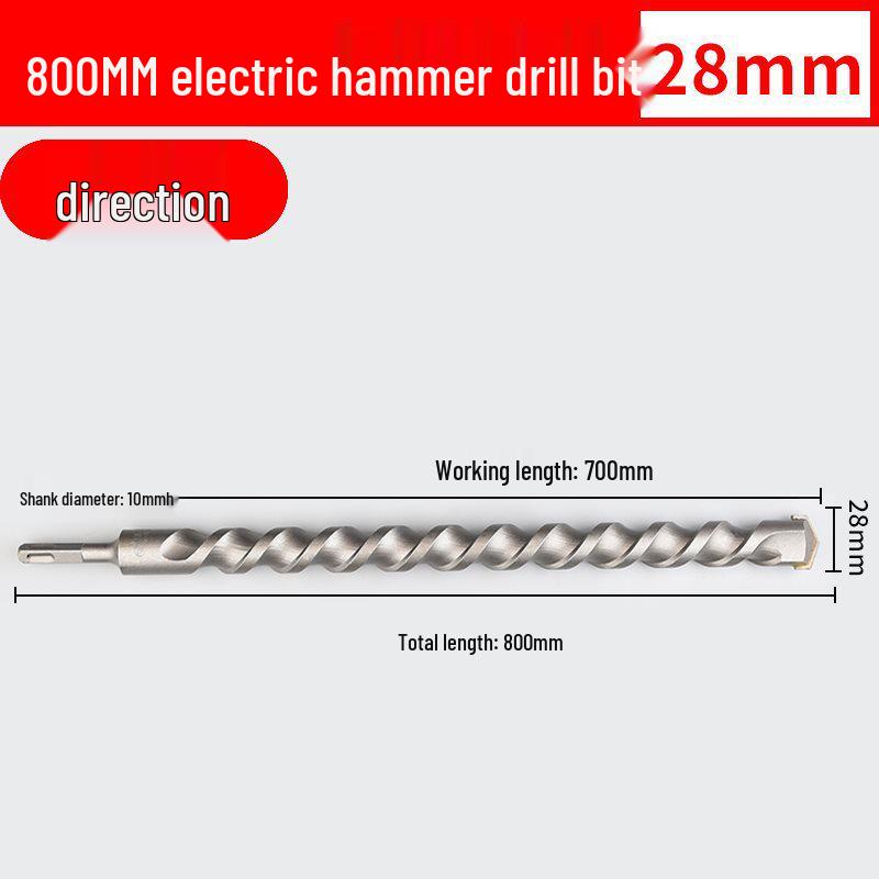 Two-Groove Round Handle & Four-Square Handle Concrete Hammer Drill Bit