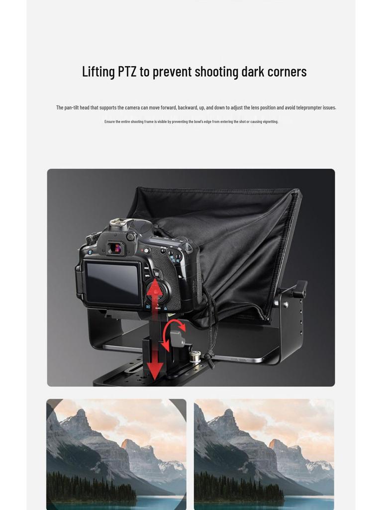 8MOMAN MT12 Teleprompter: Large-Screen Script Reader for Mobile Phones, DSLRs, and Tablets