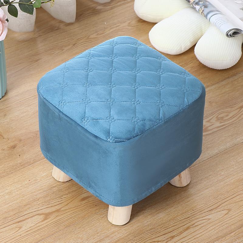 Изысканные квадратные пуфы с цветочной стежкой моющиеся дышащие чехлы для табуретов защита мебели для гостиной микроэластичность 26x26cm 2390₽