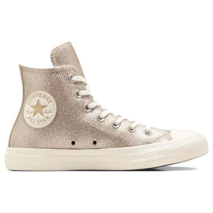 Converse Shock Absorbing Durable High-Top Skate Shoes Women Skate Shoes Silver White A07950C