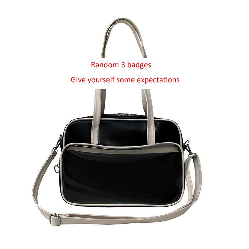 Japanese School Style Single Shoulder Transparent Itabag Two-Dimensional Doll Oblique Span Handbag Girl Student Jk Shoulder Bag