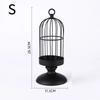 Černý kovový svícen Retro Bird Cage Svícen Jídelní stoly Středové díly Řemesla Svatební párty Domácí dekorace