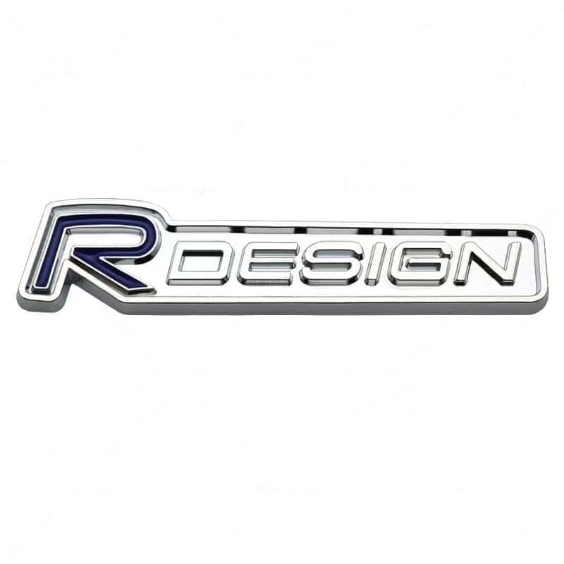3D Metal R-Design Logo Badge Sticker Front Grill Rear Trunk Emblem Decal