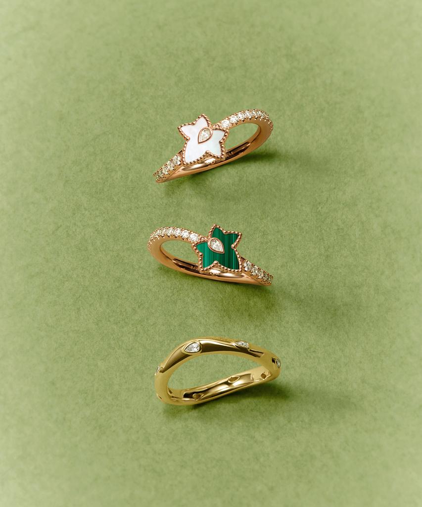 Lola Rose Ivy Mother-Of-Pearl Zirconia Natural Stone Fashion Ring