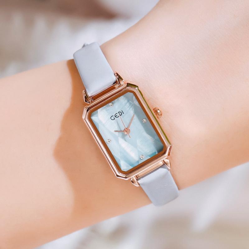 Women'S Watch Fashion High Value Small Square Watch Women'S High Sense Belt Quartz Watch