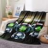 1Pc Alien Earth Print Flannel Blanket, High Quality Comfortable for All Seasons, Home Decor, Warmth and Comfort, Perfect for Christmas Gifts