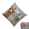 Retro Soft Alpaca Single-sided Printed Pillowcase 17.7x17.7in Decorative Throw Pillow Covers For Living Room Bedroom Chair