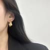 Double-layer Gold Ring-wrapped Pearl Earrings, Ear Buckles, Retro Light Luxury Fashion Niche High-end Daily Versatile Earrings.