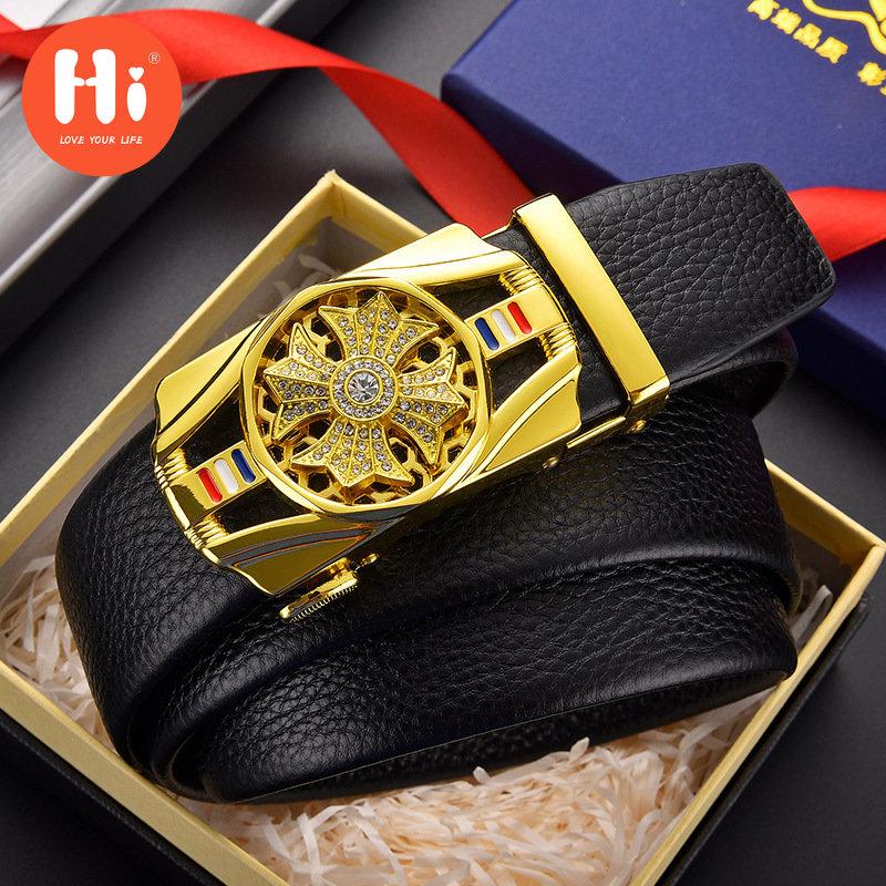 

Привет мужской кожаный ремень Роскошные дизайнерские ремни Мужчины Высокое качество Мужской ремень с металлической пряжкой