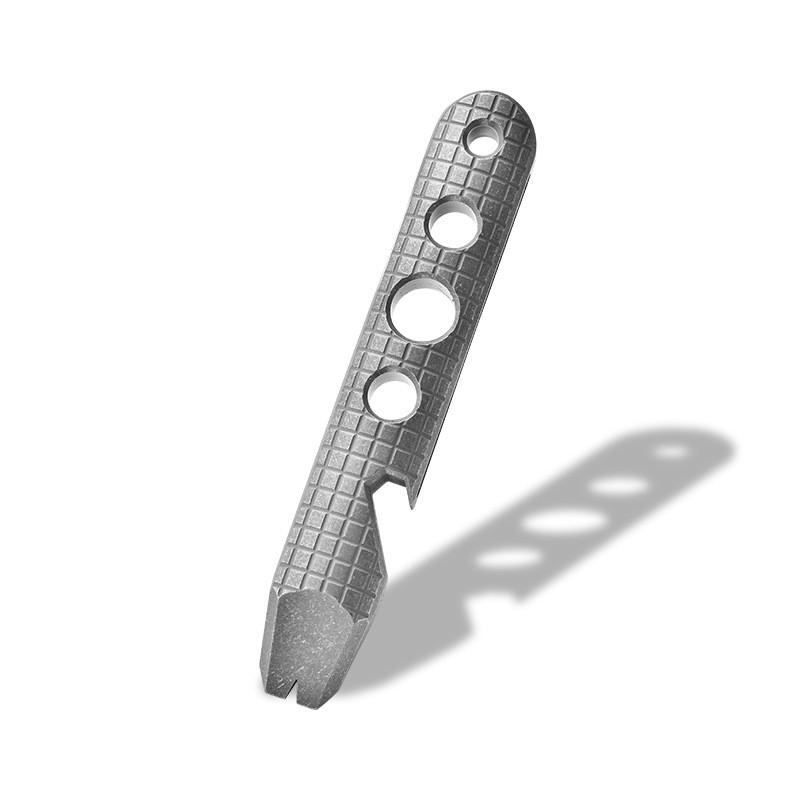 Titanium Multi-Tool Pry Bar Bottle Opener Camping Survival Tool Flat End Round Outdoor Gear