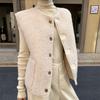 Autumn and Winter Fashionable Warm Simple Comfortable Versatile Double-sided Two-wear Women's Vest