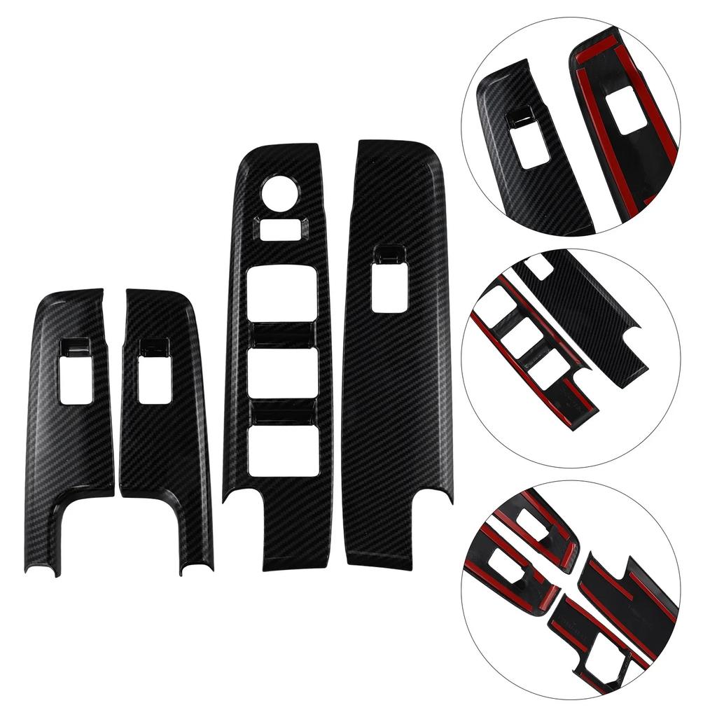 Werten Sie Ihren Isuzu dMax mit einer Carbonfaser-Fensterheber-Schalterpanel-Verkleidung auf, die speziell für Modelle von 23 bis 24 entwickelt wurde