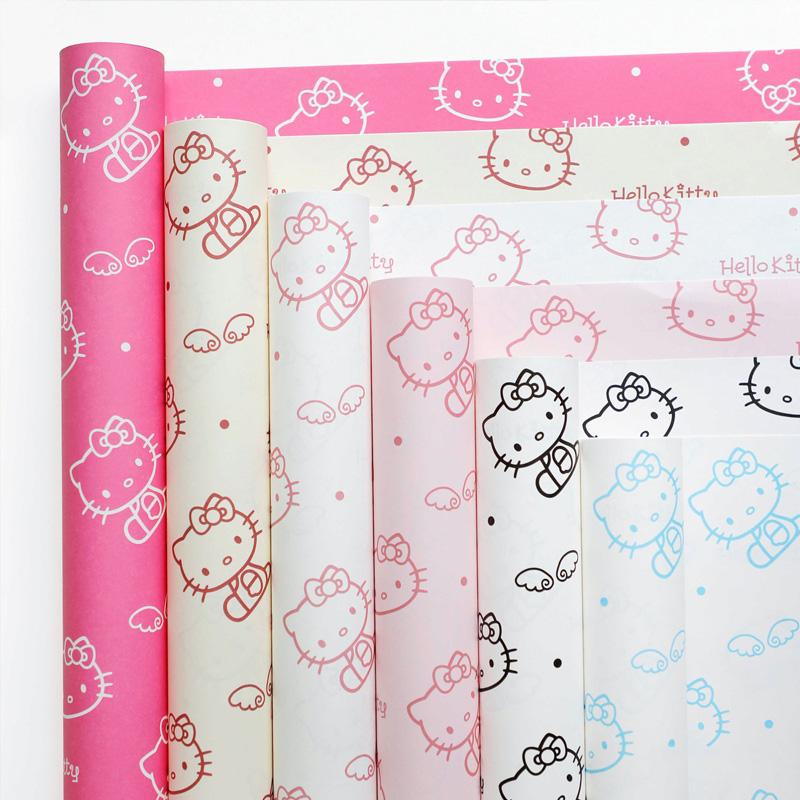 10pcs Wrapping Sheets Crafts Gifts Gift Wrap Paper Cartoon Patterned for DIY HelloKitty