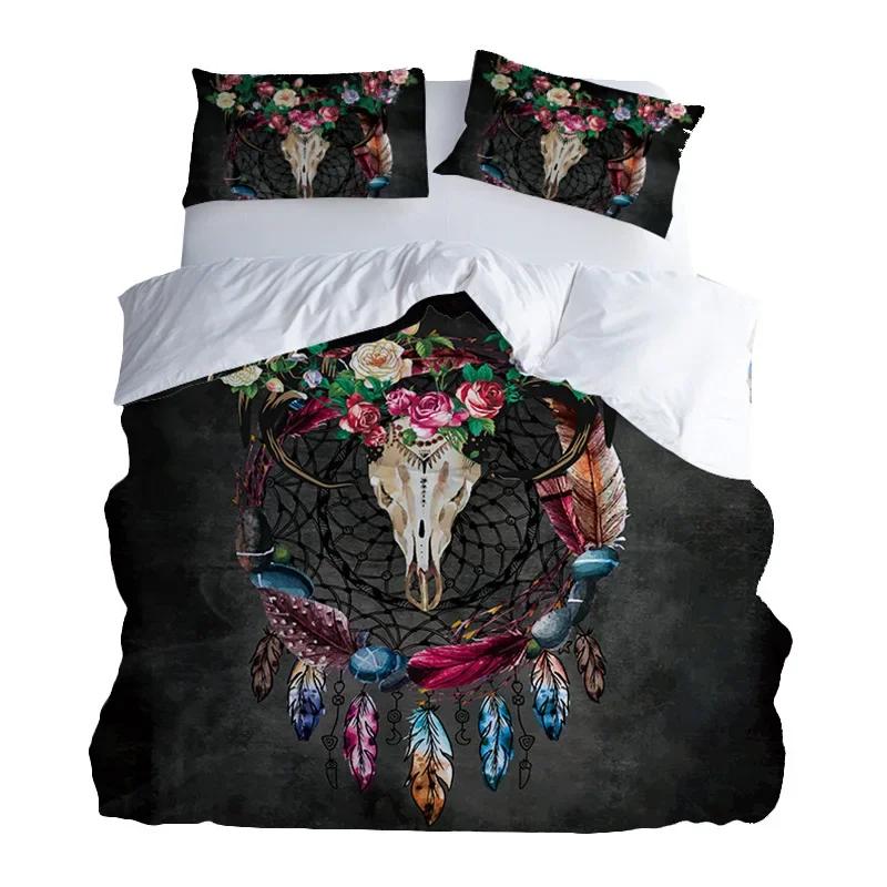 Bedclothes Printing 3d Dreamcatcher King-Sized Dimensionsd Dimensions Bedsets Hot Beding Set Bohemian Super Comfortable Soft Duvet Cover Sets 10% Hot