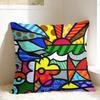 B-BrittoES Happy Art Pillow Case  Custom Pillow Cover For Wedding Party Home Decor Novelty Pillowcases