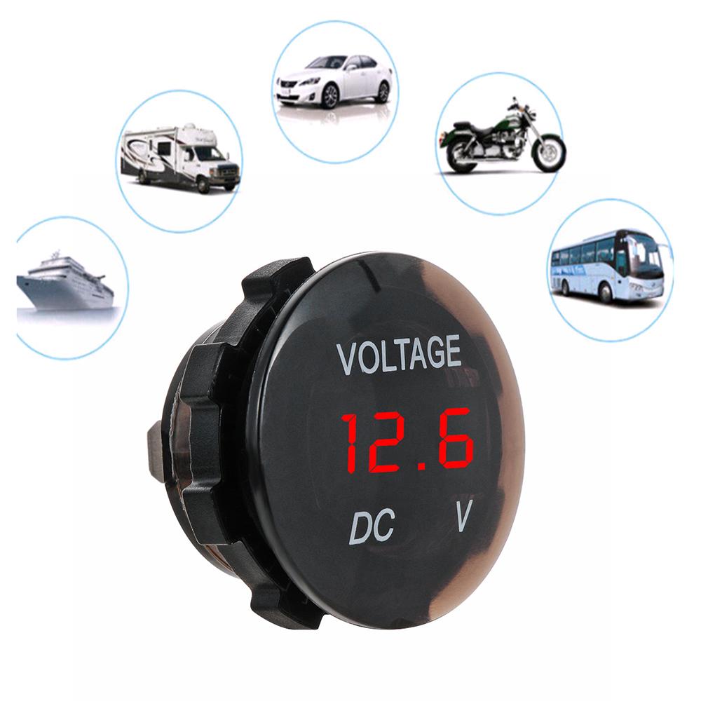 DC 10V-30V Digital Voltage Meter Car Motorcycle Voltmeter Voltage Tester for Car Auto Motorcycle ATV Boat 12V 24V Waterproof