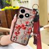 Soft case Fashion Phone Case For Tecno Spark20/KJ5 Lanyard Waterproof Ring Wrist Strap Back Cover Silicone Shockproof
