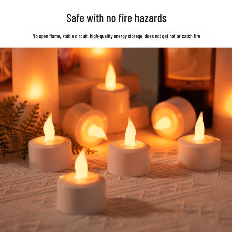 LED Rechargeable Candle Lights: Flame Simulation Christmas Tea Light Decorations