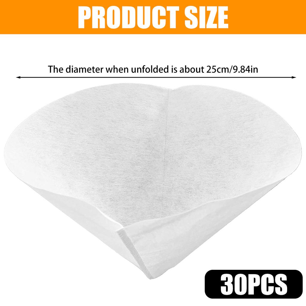 30 Pcs Fryer Oil Filter Cone Filters Non-Woven Filter Cones Cooking Oil Filter Cones Filter Kitchen Restaurants Hotels Accessory