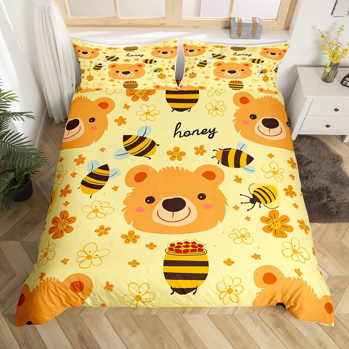 

Cartoon Animals Comforter Cover Adorable Giraffe Monkey Tiger Elephant Bed Linen Kit Lovely Wildlife Comforter Cover Premium Polyester Quilt Cover EU Single(135x200cm)