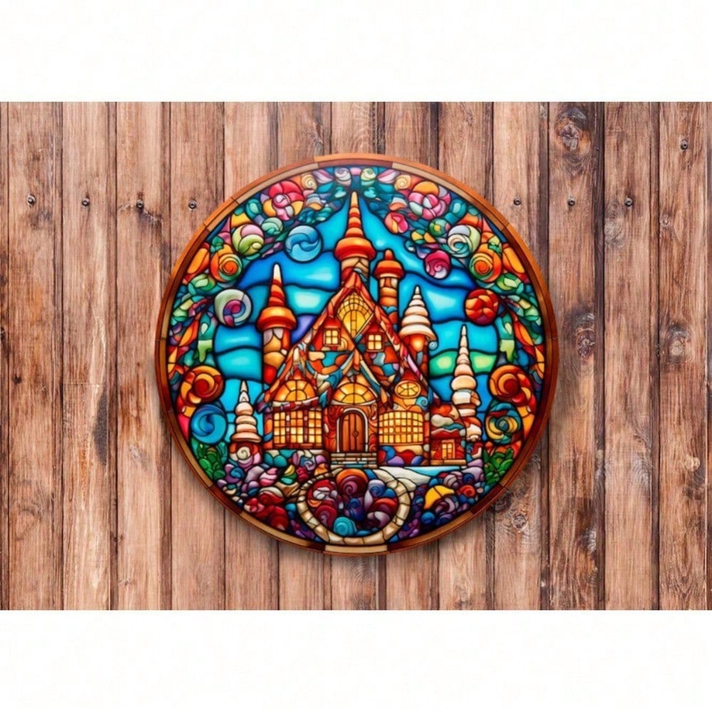 

Metal Gingerbread House Sign Halloween Rustic Wall Art For Kitchen Living Room Decor 20x20 разноцветный