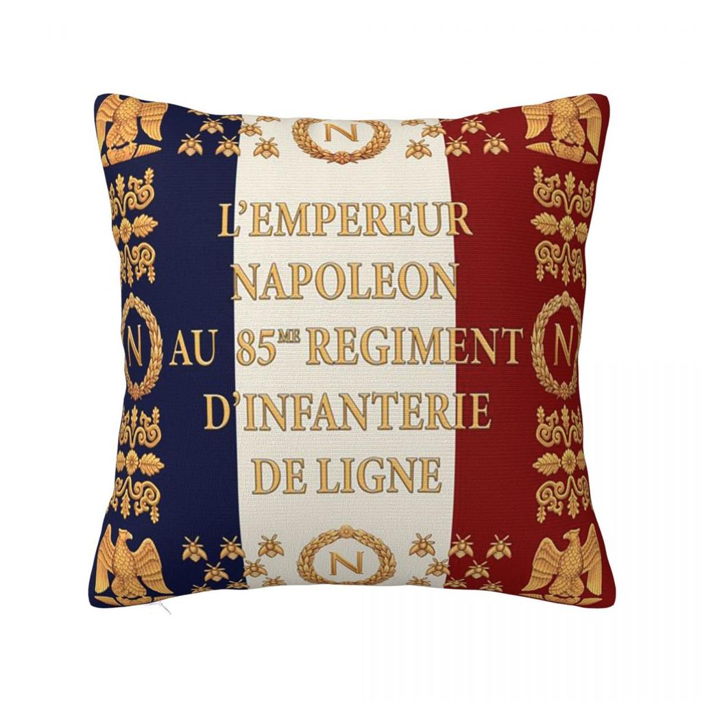 Napoleonic French 85th Regimental Flag  Square Pillowcase Cushion Cover Pillow Case Throw Pillow Cover for Home Bedroom Car